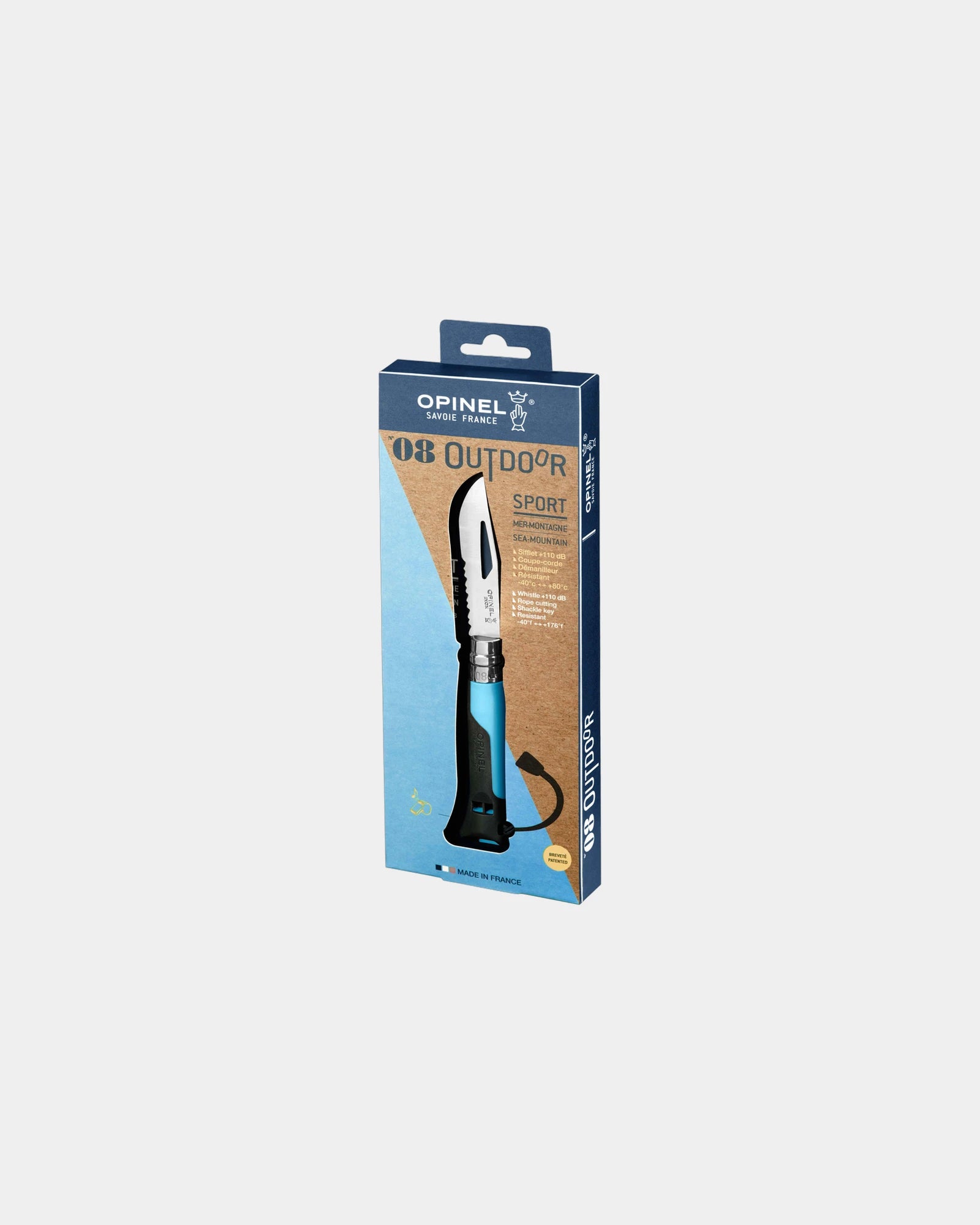 Couteau acier inoxydable Opinel N°08 Outdoor à personnaliser - 1